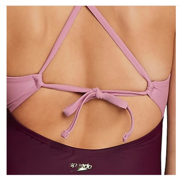 Speedo Tie Front One PieceSwimsuit Sz 8 - Picture 4 of 14